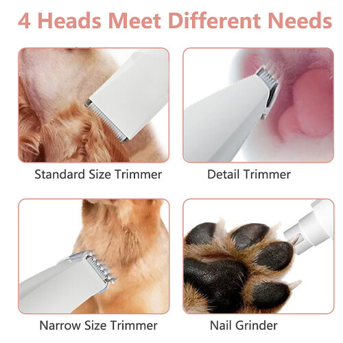Multiple Use Canine Coat pruner 4 Replaceable Attachments To 1