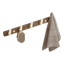 Natural Tung Wood Elegant Bathroom Wall Mounted Towel Rack-1