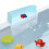 Spill Proof Bathtub Divider Silicone Splash Guard With 4-Gray 5