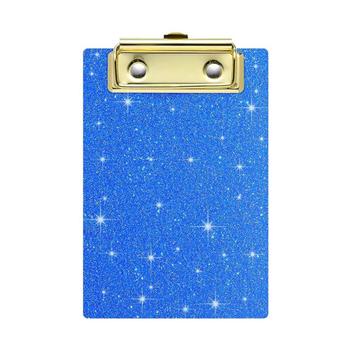 Schimmerndes Acryl-Klemmbrett, 15,2 x 10,2 cm,-Blau