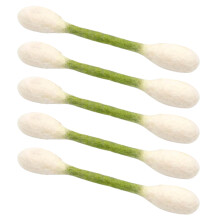 Creative Felt Cotton Swabs Kitten Toy Soft-Green 5pcs