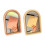 Compactly ABS Desktop Mirror With Adjustable LED Light-Beige 3