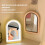 Compactly ABS Desktop Mirror With Adjustable LED Light-Beige 6