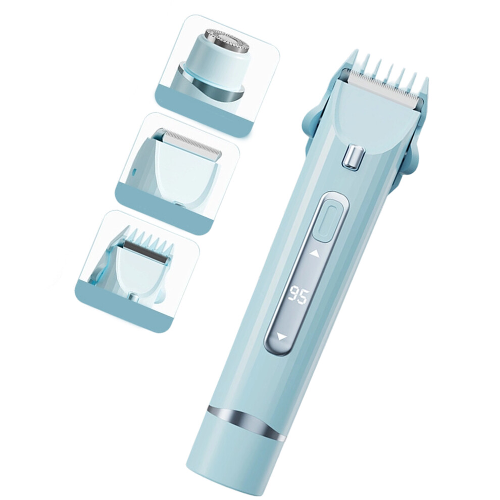 Waterproof Bikini Trimmer Rechargeable Body Hair Shaver-Blue