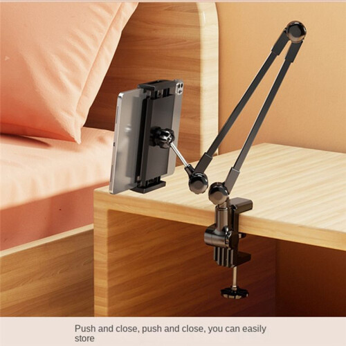 Lazy Person Bracket Tablet Holder Desk Stand Adjustable Foldable Arm Tablet Bracket Black 1