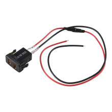 36W Fast Car Charger QC3.0 Dual USB Fast Charger with  Voltage Waterproof Mobile Phone Charger for  40x22MM