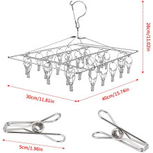 Varal de secar roupa resistente à ferrugem, em aço inoxidável, ideal para economizar espaço em roupas íntimas, sutiãs e roupas de bebê. Varal