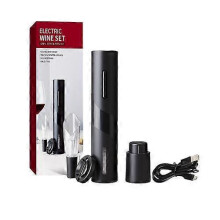 (Rechargeable Pro A) Electric Wine Bottle Opener with Foil Cutter One-click Button Rechargeable Automatic Red Wine Corkscrew for Party Bar Wine Lover
