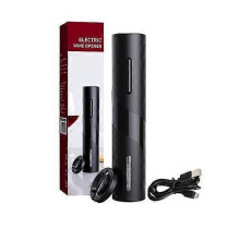 (Rechargeable Basic) Electric Wine Bottle Opener with Foil Cutter One-click Button Rechargeable Automatic Red Wine Corkscrew for Party Bar Wine Lover