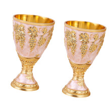 Stylish Metallic Wine Goblet Drink Cup Ideal For-White 2