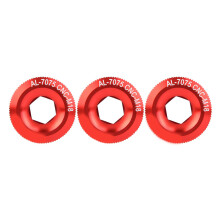 Fahrrad-Schaftmutter 18 mm Aluminiumlegierung 3er Pack rote Kurbelabdeckung Zubehör