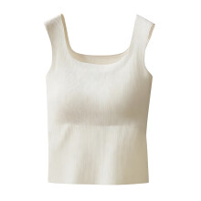 Tank Tops for Women 2026 Summer Square Neck Sleeveless-White M