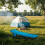 Camp Bed, Blue, 190 cm, Portable Folding Design 2