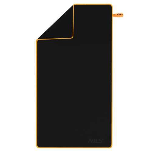 Microvezeldoek, zwart-oranje, 180x100 cm