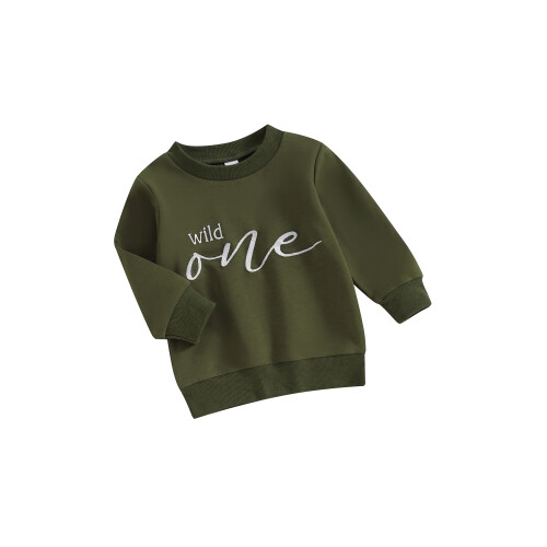 (6-12 Months, Army Green) Βρεφικό φούτερ με χειμωνιάτικα ρούχα.