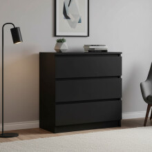 (3 Drawer) MODERN - Black Chest Of Drawers Bedroom Furniture Storage Bedside 2 to 8 Drawers