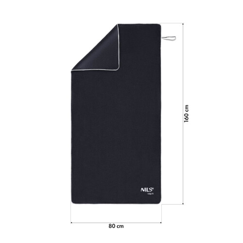 Microfibre Towel, Black, 160x80cm, Quick-Dry 1