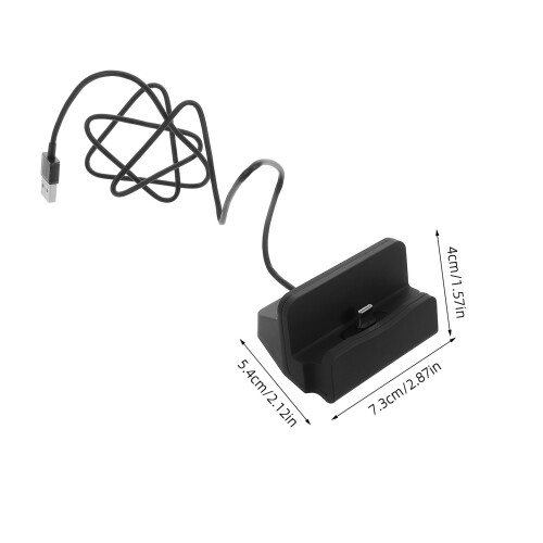 Schwarze ABS Handy Ladestation Mit Dock Schnellladefunktion 1