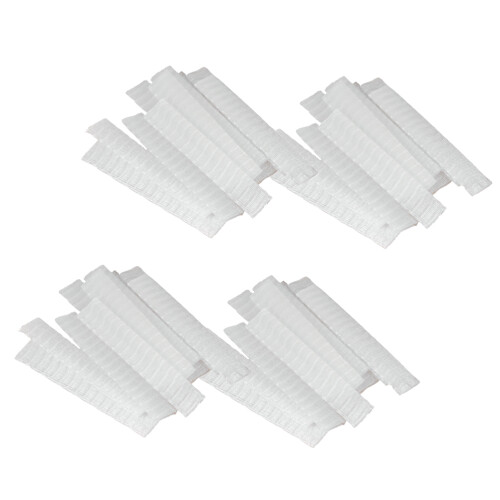 100Pcs Breathable White Plastic Net Makeup Brush Sleeves Protector