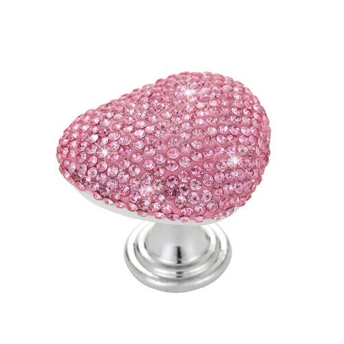 Heart Shape Decorative Ignition Button Decoration Car Push-Pink