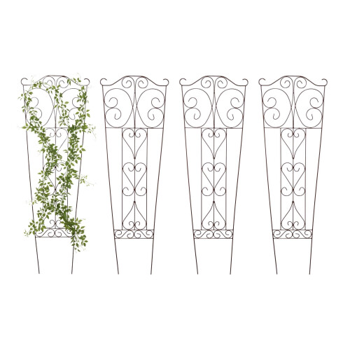 Metal haveespalier til klatreplanter, buet design
