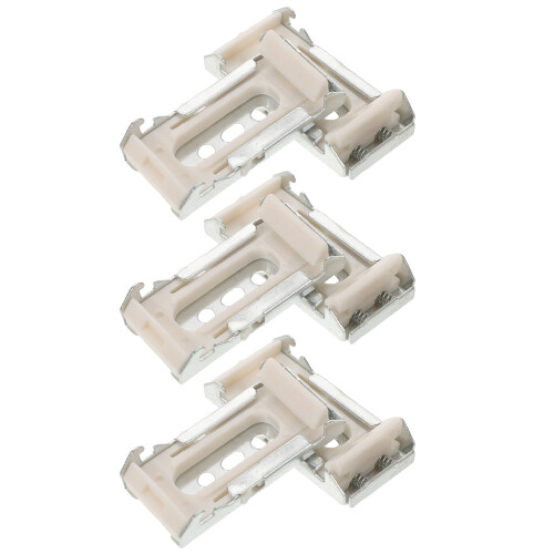 4Pcs Silver Curtain Track Mounting Brackets Metal Plastic for Home Use