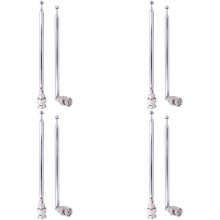 (8 Pezzi) Antenna Radio BNC con Adattatore per Connettore Jack Maschio BNC Antenna Telescopica nel Acciaio Inossidabile VHF UHF BNC