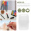 Cup For Makeup Brushes Transparent 1set 6*3.4inch Pet Plastic 4