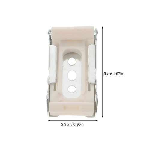 4Pcs Silver Curtain Track Mounting Brackets Metal Plastic for Home Use 1