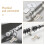 4Pcs Silver Curtain Track Mounting Brackets Metal Plastic for Home Use 5