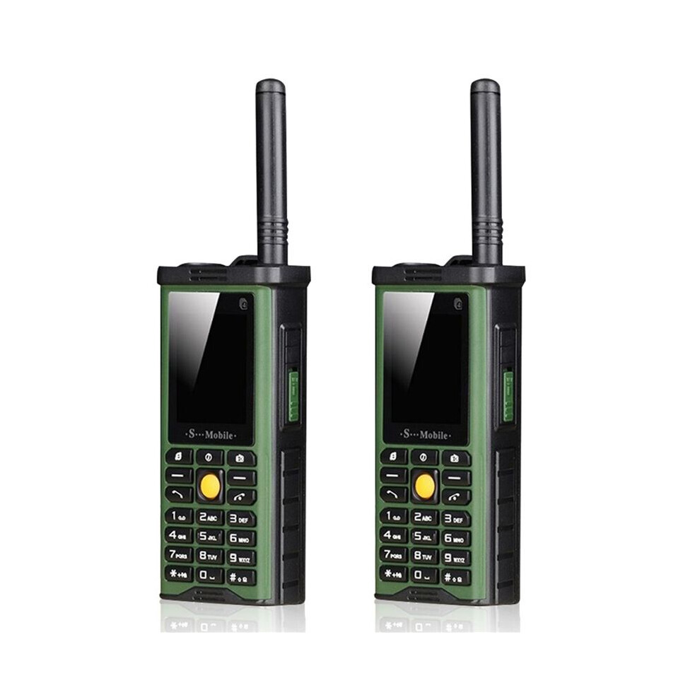Photos - Cable (video, audio, USB) 2X Rugged Outdoor Mobile Phone Power Long Standby Antenna Good Signal Four Sim Cards 3D Box Speaker Ebook -Green