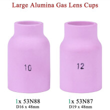 27PZ Torcia per Saldatura TIG Lente per Gas Lunga e Tazza In Allumina per WP17 WP18 WP26 TIG Corpi A Pinza Kit di Ricambi Accessori