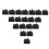 100Pcs Black Adjustable Plastic Cable Clamps Self Adhesive Car Cable Clips Wire Organizer 2