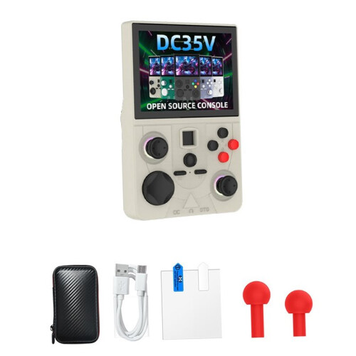 DC35V Retro Handheld Game Console 3.5Inch IPS Screen Replaceable Joystick Pocket Video Player Supports 30+ Emulators B