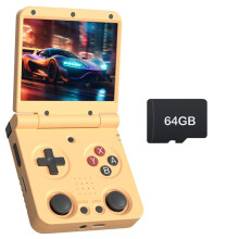 Flip V2 Handheld Video Game Console 64GB 3.5inch IPS Screen Open Source Portable Game Console -Compatible Game Pad B