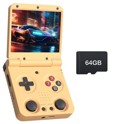 Flip V2 Handheld Video Game Console 64GB 3.5inch IPS Screen Open Source Portable Game Console -Compatible Game Pad B