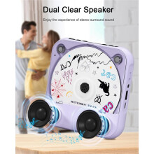 CD Player Portable with Dual Stereo Speakers, Rechargeable Portable CD Player with