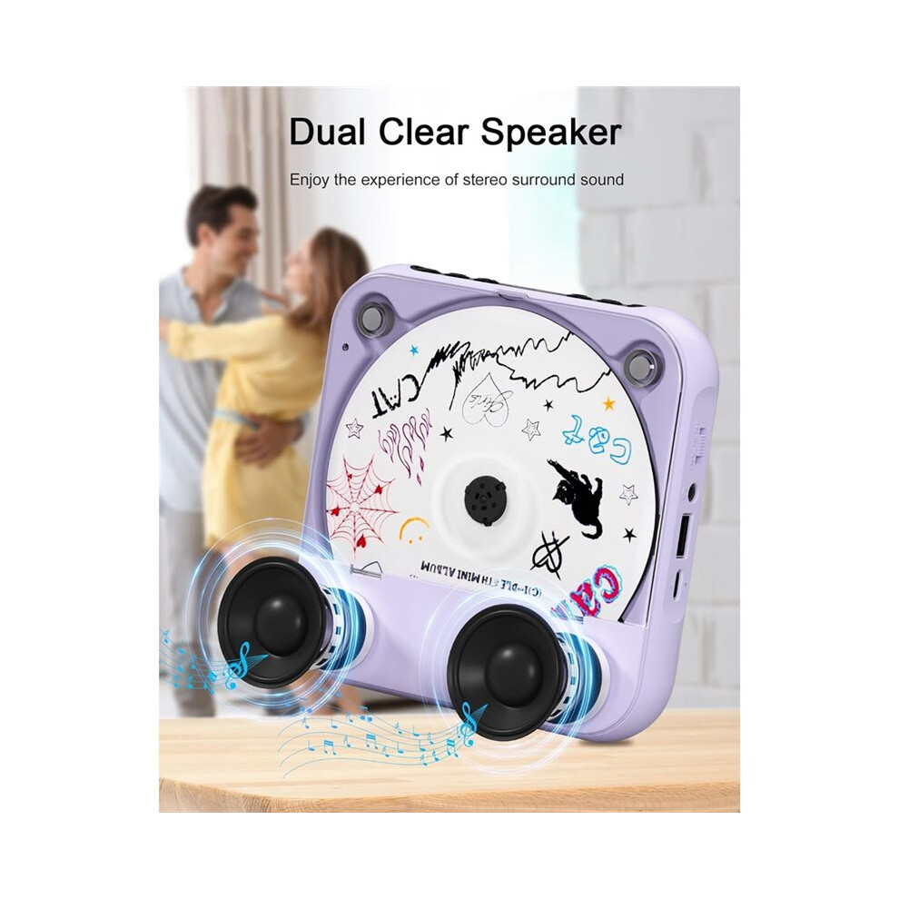 Cd Player Portable With Dual Stereo Speakers, Rechargeable Portable Cd Player With 6031929486624