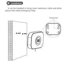 Tuya WiFi SOS Emergency Button Health Alert System Personal Alarm Security Waterproof with Drawstring for Elderly