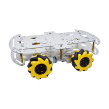Wheel Aluminum Car Chassis DIY Ultrasonic Intelligent Obstacle Avoidance Car 4WD Four-Wheel Drive Chassis