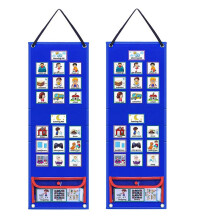 2X Visueel Schema voor Dagelijkse Routineschema'S voor Kinderen met 140 Kaarten Kalenderzak Autisme Leergedragstool voor School