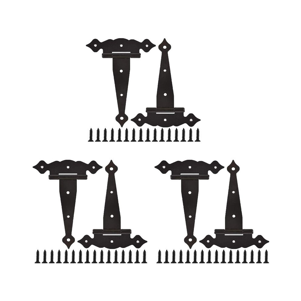 Heavy Duty Gate Hinges 8Inch Strap Hinges Shed Door Hinges Barn Door Hinges For Wooden Fences Decorative Hinges 6Pcs 4713540899572
