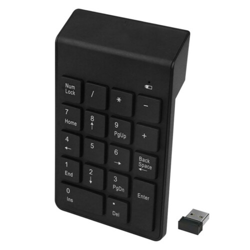 18 Keys Wireless USB Number Pad Keyboard with 2.4G  USB Numeric Receiver for Laptop Desktop PC Notebook 2