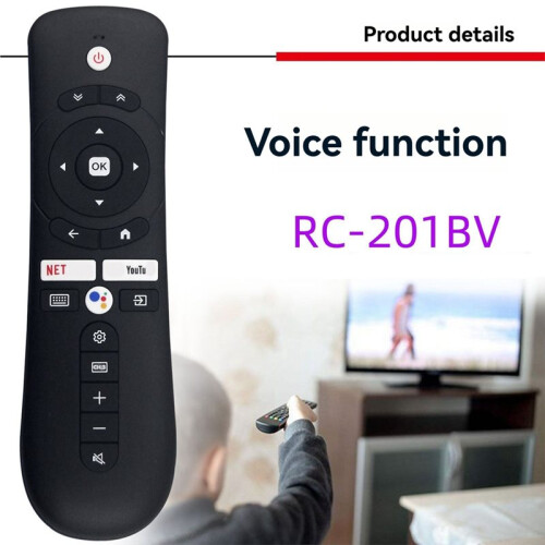Replace Voice  RC-201BV Remote Control for Syinix RC-201BV 4K UHD Android HDTV 1