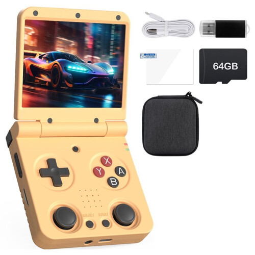 Flip V2 Handheld Video Game Console 64GB 3.5inch IPS Screen Open Source Portable Game Console -Compatible Game Pad B 2