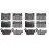 12x Motorcycle Front and Rear Brake Pads Sets for SYM MaxSym 400I 2011-2021 Max Sym 600I 2014-2017 MaxSym TL500 1