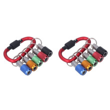 2 Set Portainserti da 1/4, Resistente All'Ossidazione Buona Compatibilità Portapresa Magnetico Moschettone nel Metallo Placcatura Portatile Rosso
