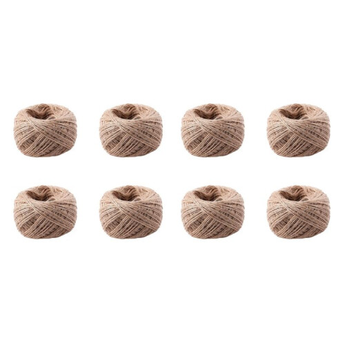 8pcs 100 Meter - Natural Textured Hessian Jute Twine String 1mm
