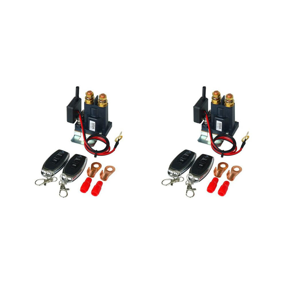 2X 12V 500A Remote Battery Disconnect Upgraded For Car Truck Rv Battery Isolator With 2 Keys 4713360075026