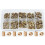 1040pcs M2 M2.5 M3 Metric Female Thread Knurled Brass Threaded Insert Embedded Nuts Assortment Kit 5